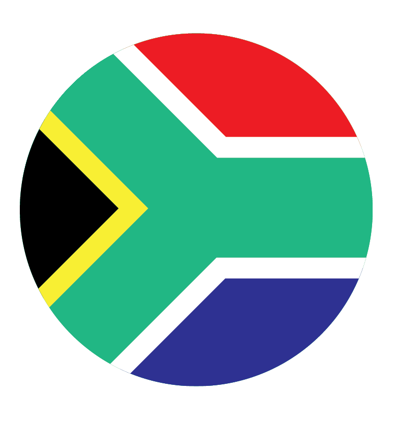 south African flag in a circle form for Energywise better light through research